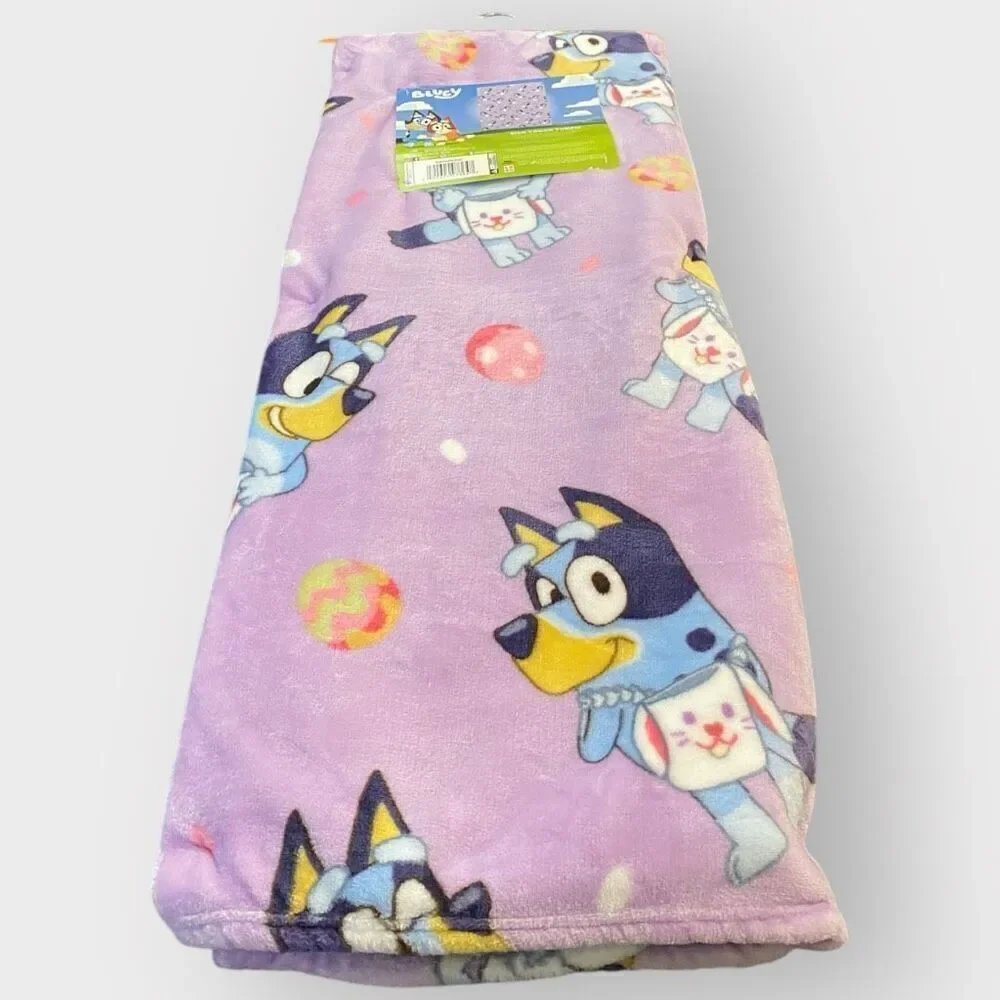 Disney Bluey Easter 50”x70” Silk Touch Throw Blanket New with Tags (b) New